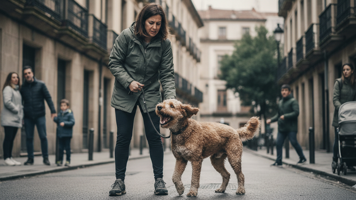 Cuando paseo con mi perro y todo pesa